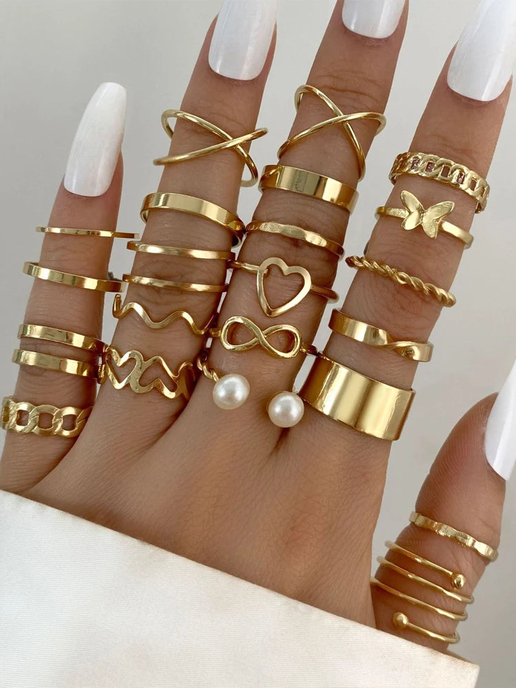 Ensemble Bagues Bohème Chic