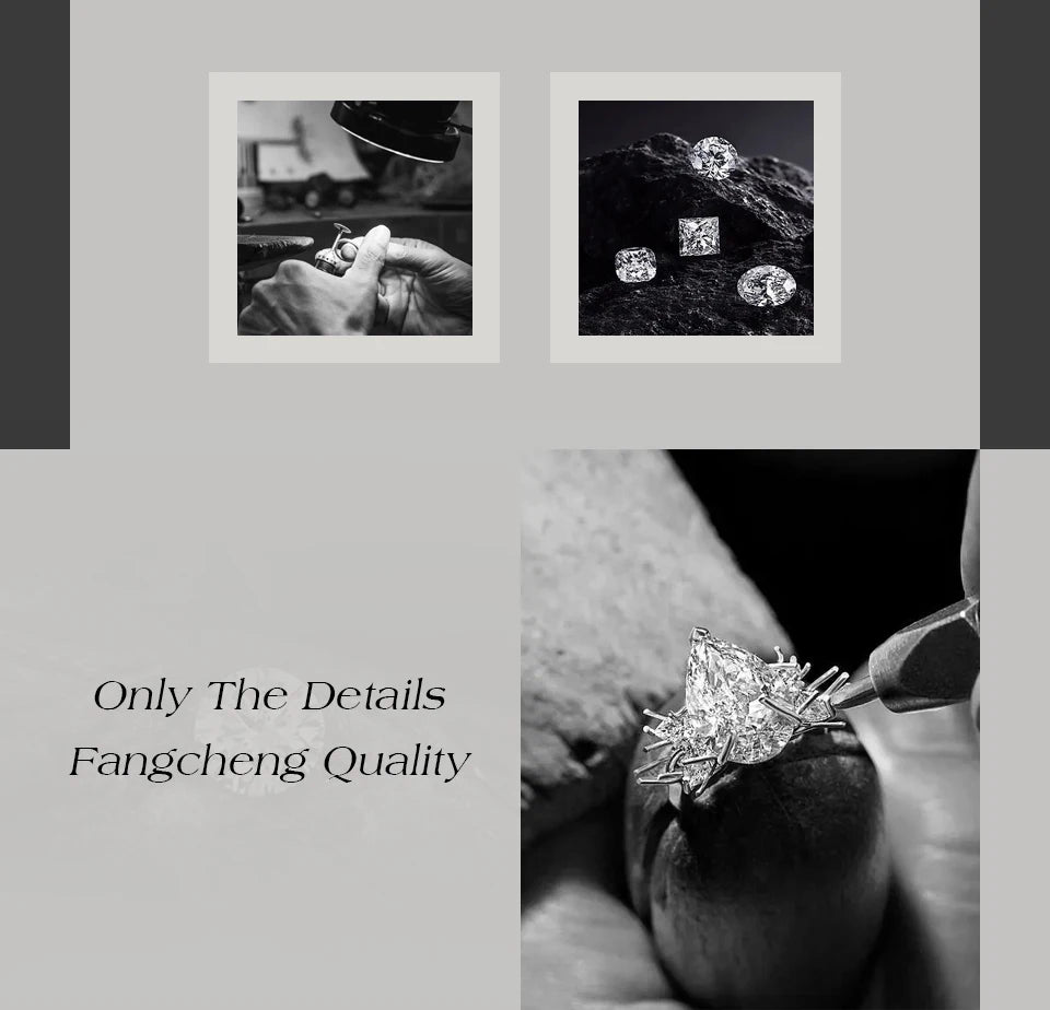 Bague Luxe Femme – Argent 925 & Moissanite 1.0CT D Color VVS1 Round Cut