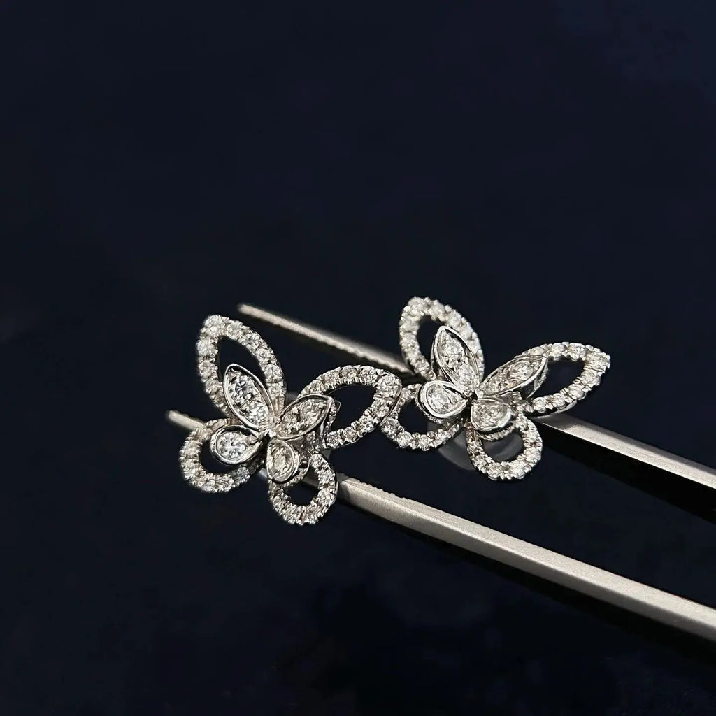 Boucles d’Oreilles Luxe Femme – Argent Sterling & Moissanite Étincelante