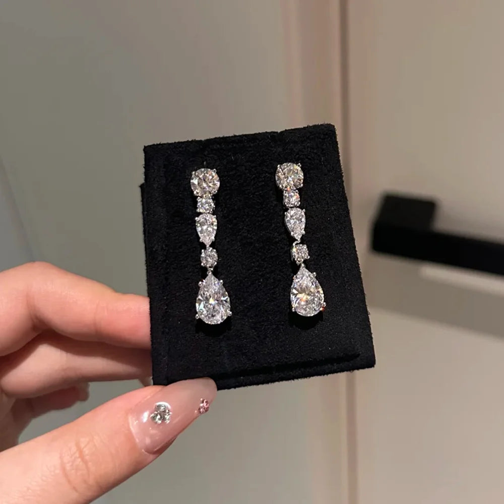 Boucles d’Oreilles Luxe Femme – Argent Sterling 925 & Diamant