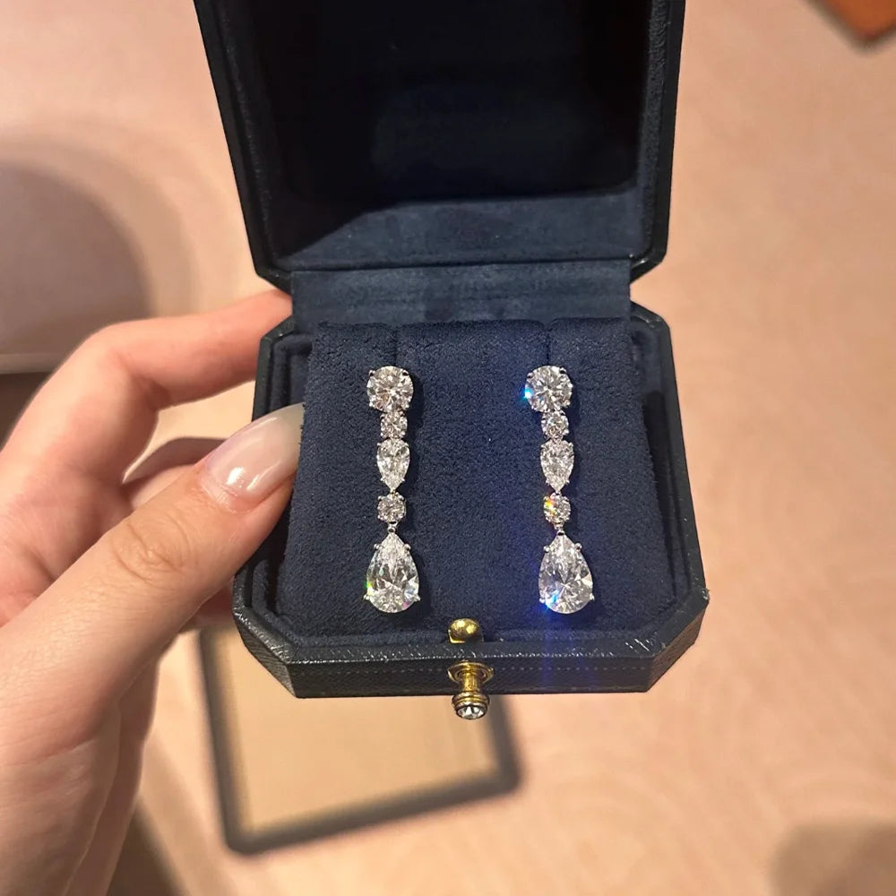 Boucles d’Oreilles Luxe Femme – Argent Sterling 925 & Diamant