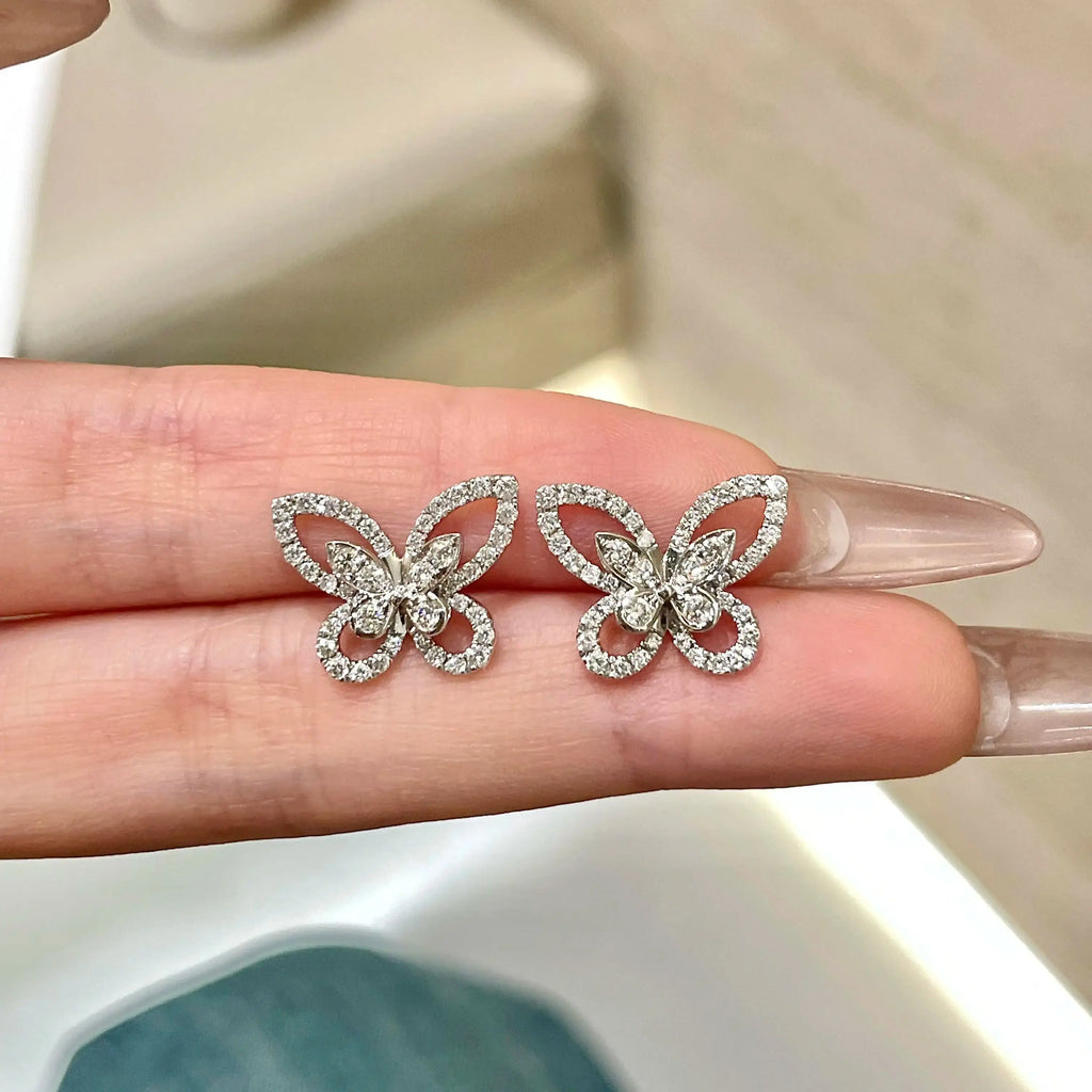 Boucles d’Oreilles Luxe Femme – Argent Sterling & Moissanite Étincelante