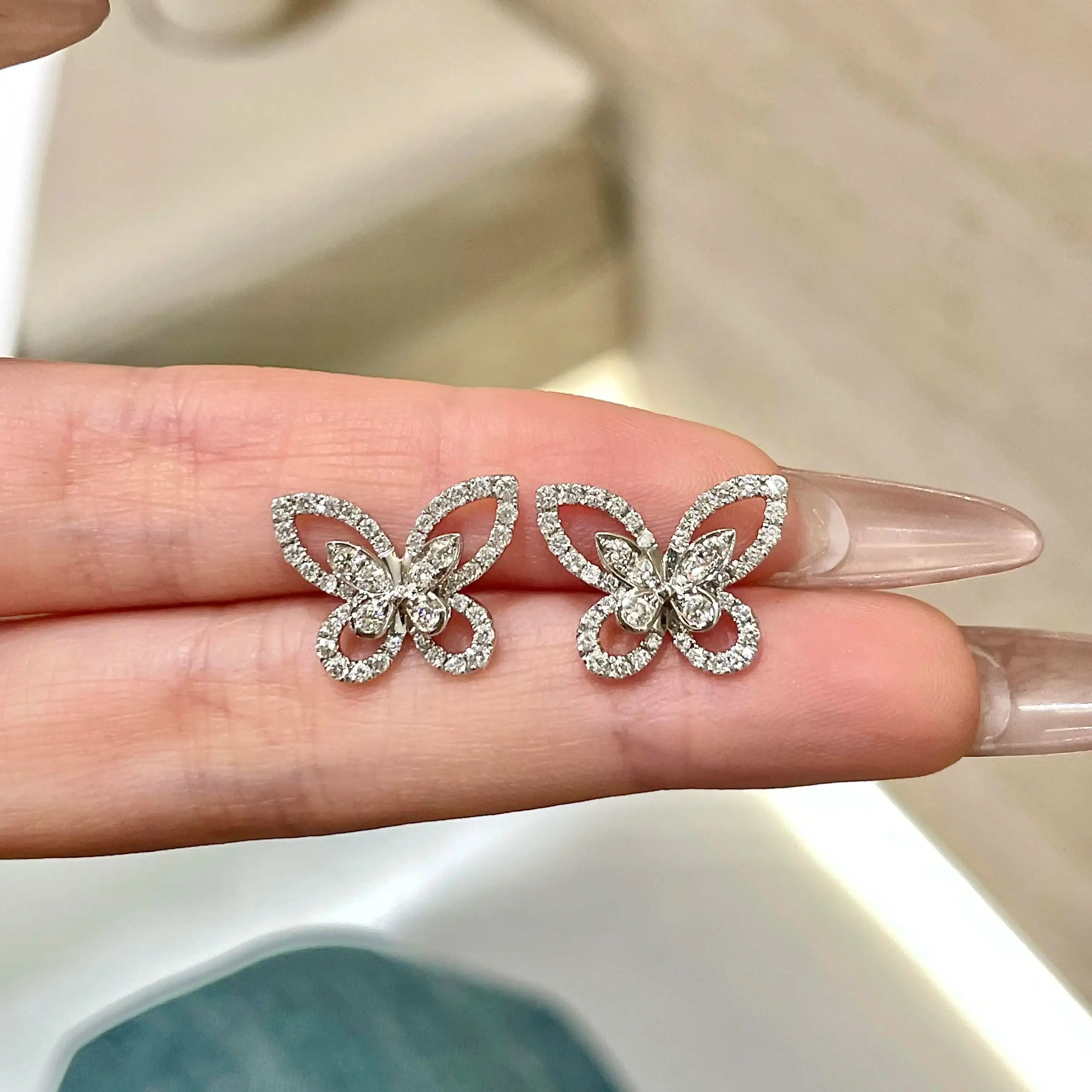 Boucles d’Oreilles Luxe Femme – Argent Sterling & Moissanite Étincelante