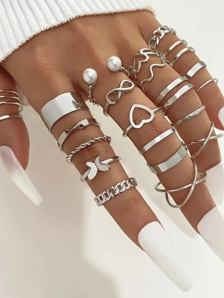 Ensemble Bagues Bohème Chic