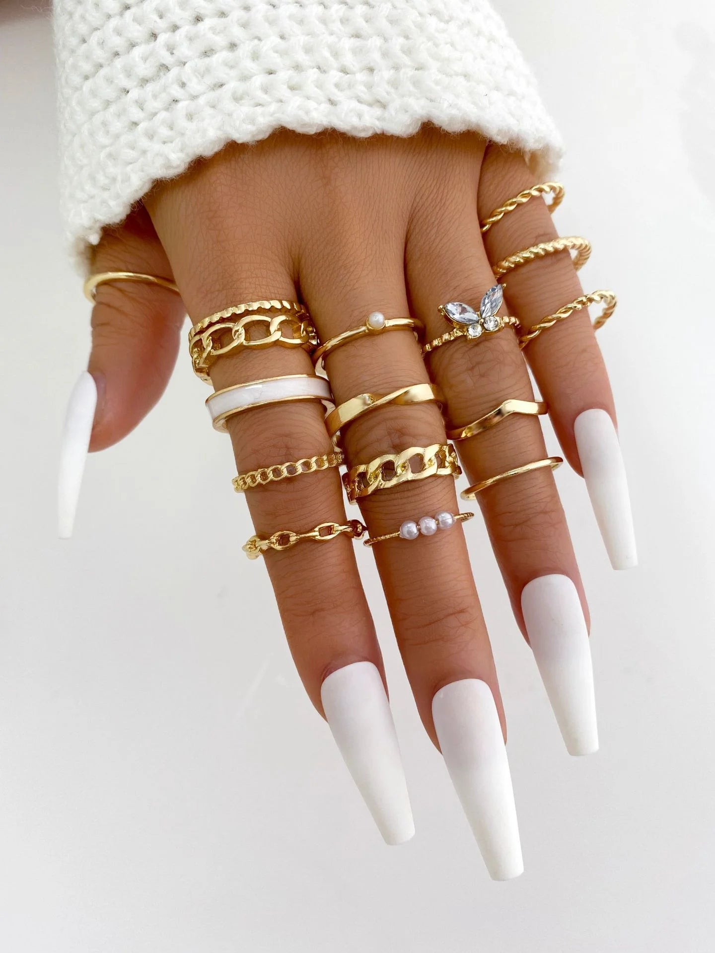 Ensemble Bagues Bohème Chic