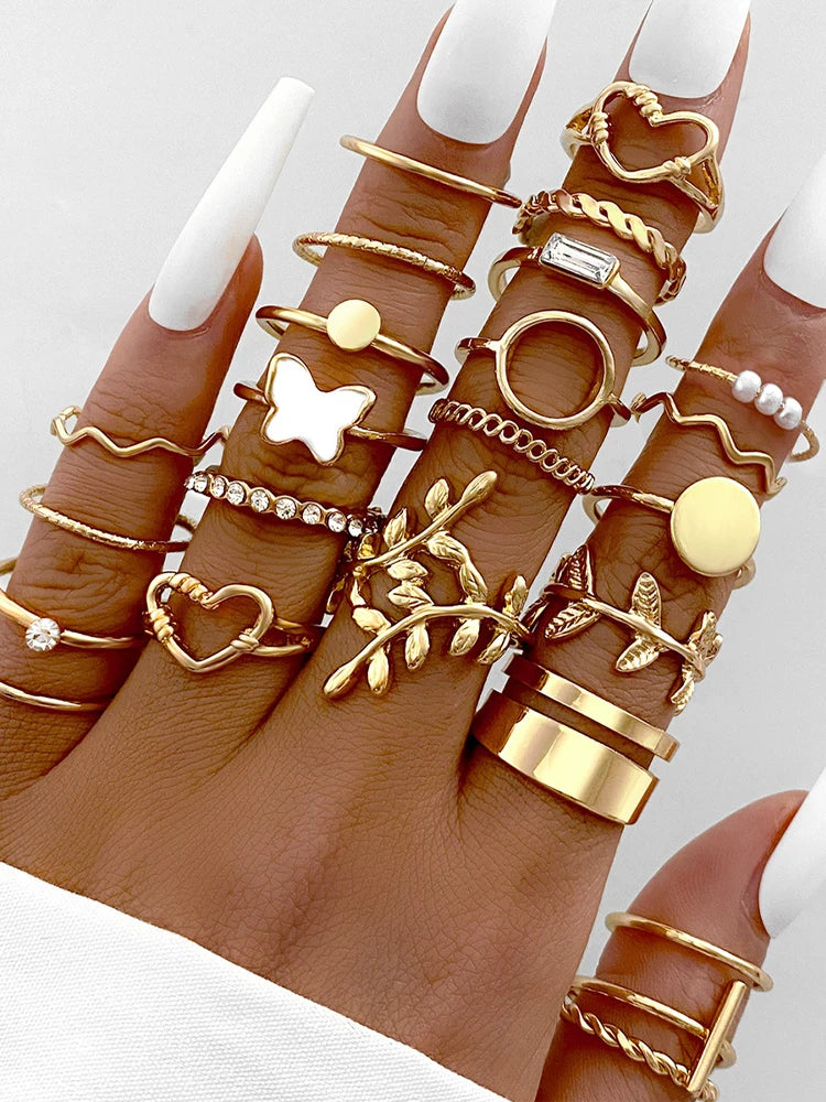 Ensemble Bagues Bohème Chic