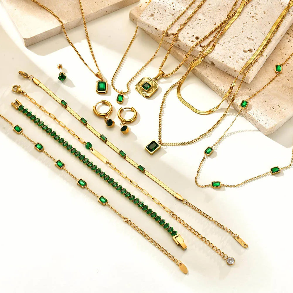 « Collier Zircon Vert »