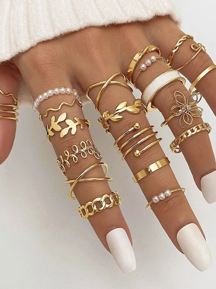 Ensemble Bagues Bohème Chic