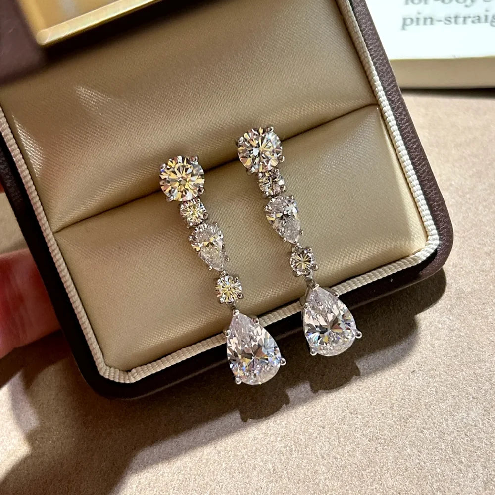 Boucles d’Oreilles Luxe Femme – Argent Sterling 925 & Diamant