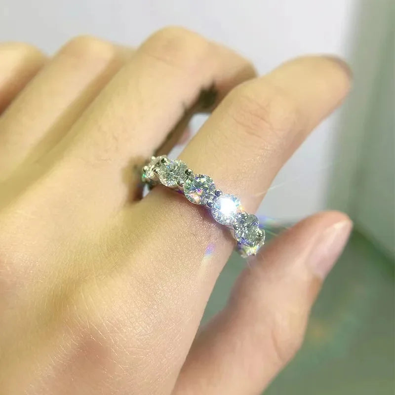 Bague Luxe Femme – Argent 925 & Moissanite
