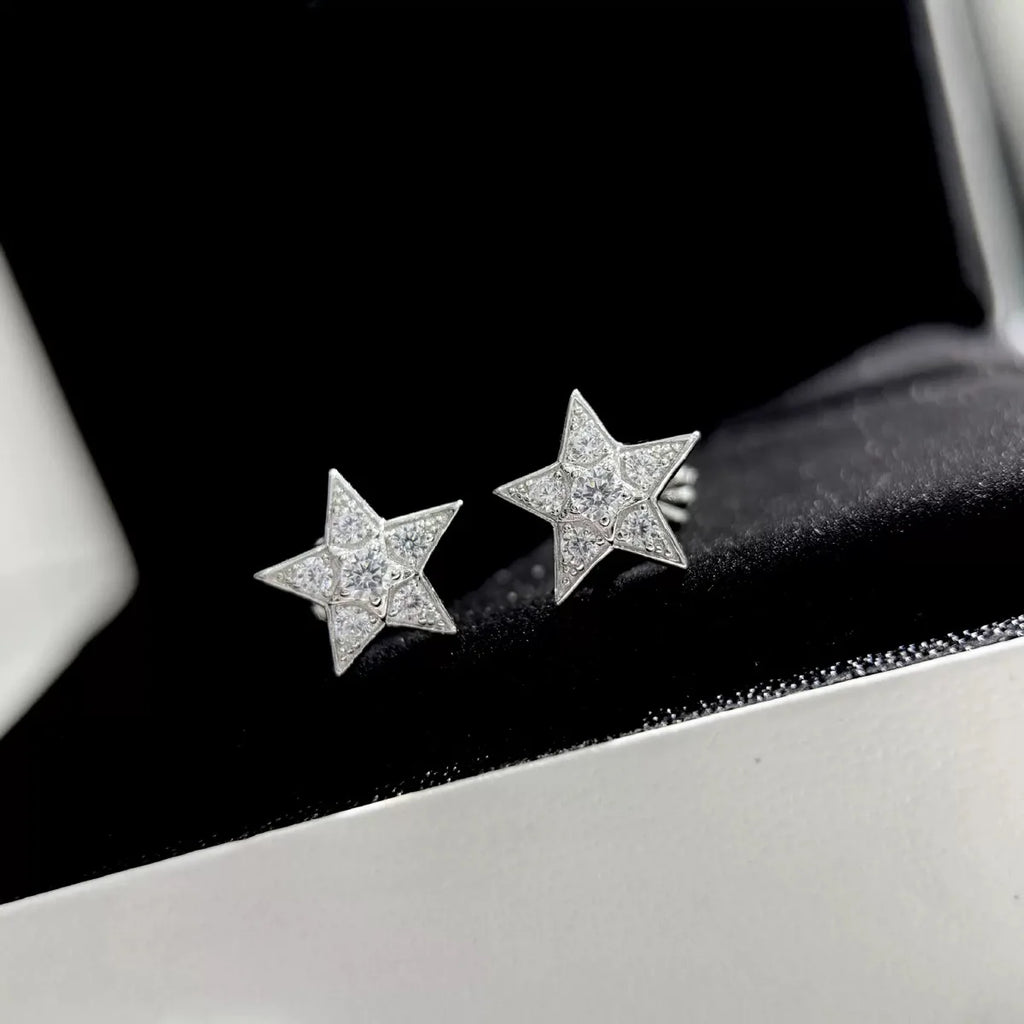 Boucles d’Oreilles Luxe Femme – Argent Sterling 925, Zircons & Design Météore