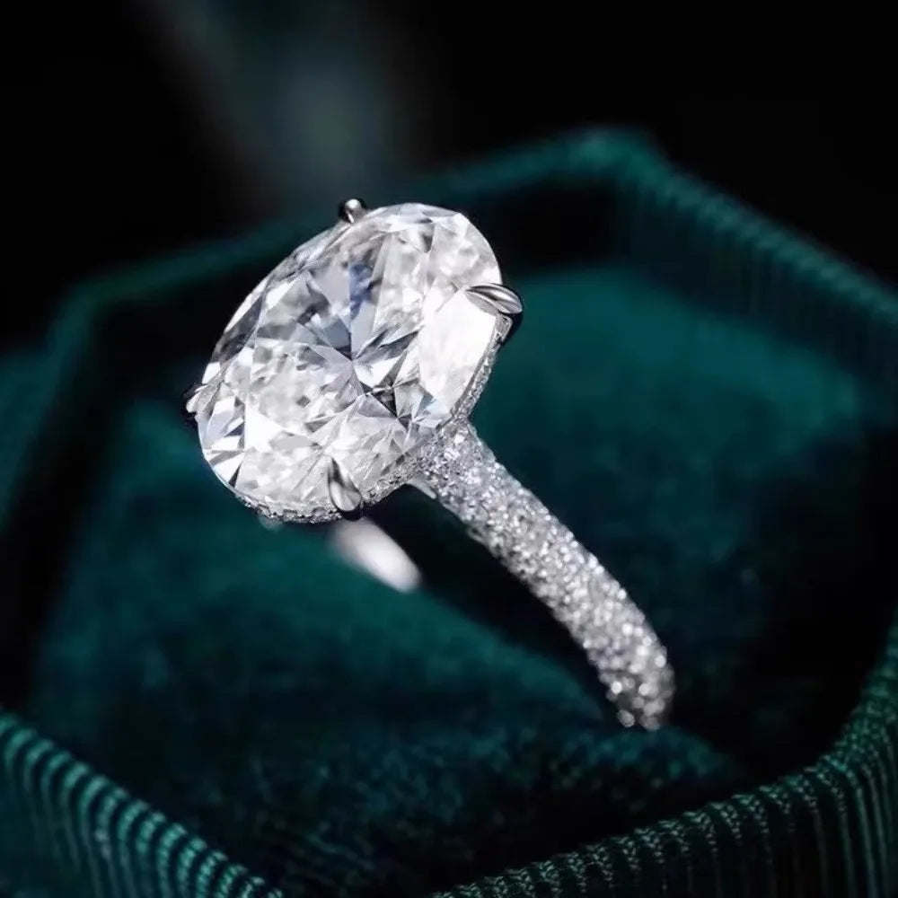 Bague Luxe Femme – Argent 925 & Moissanite 8 Carats Certifiée